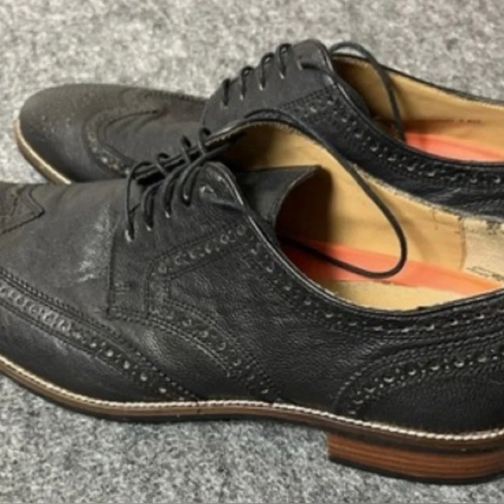 480-)Cole Haan C24112 Warren Black Wingtip Shoes Men Sz 11 1/2‎ M